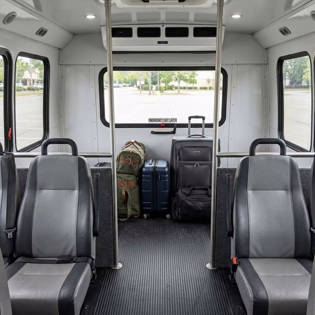la porte 28 passenger minibus luggage area