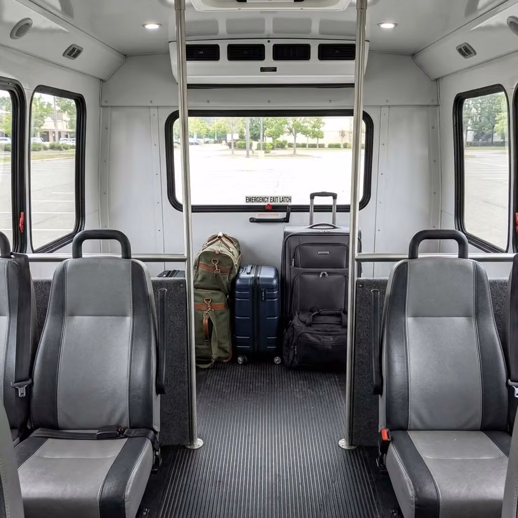 la porte 35 passenger minibus luggage area