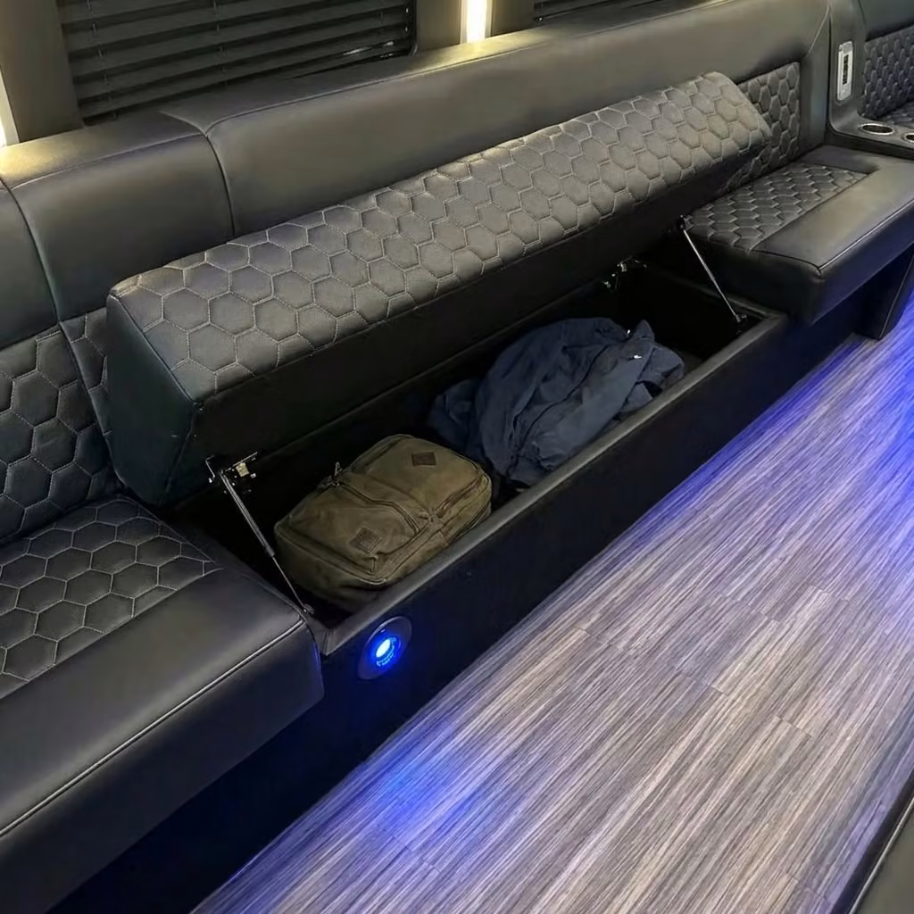 la porte party bus under seat storage